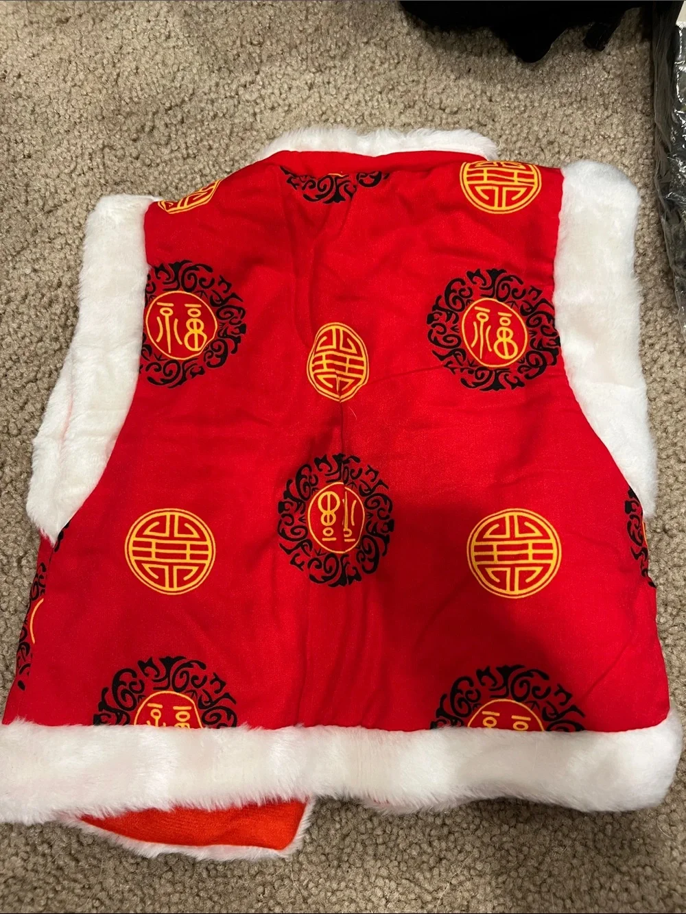 Haizhixing Kids Red and Gold Festive Vest